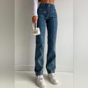 Blue Straight Leg Women's Jeans
